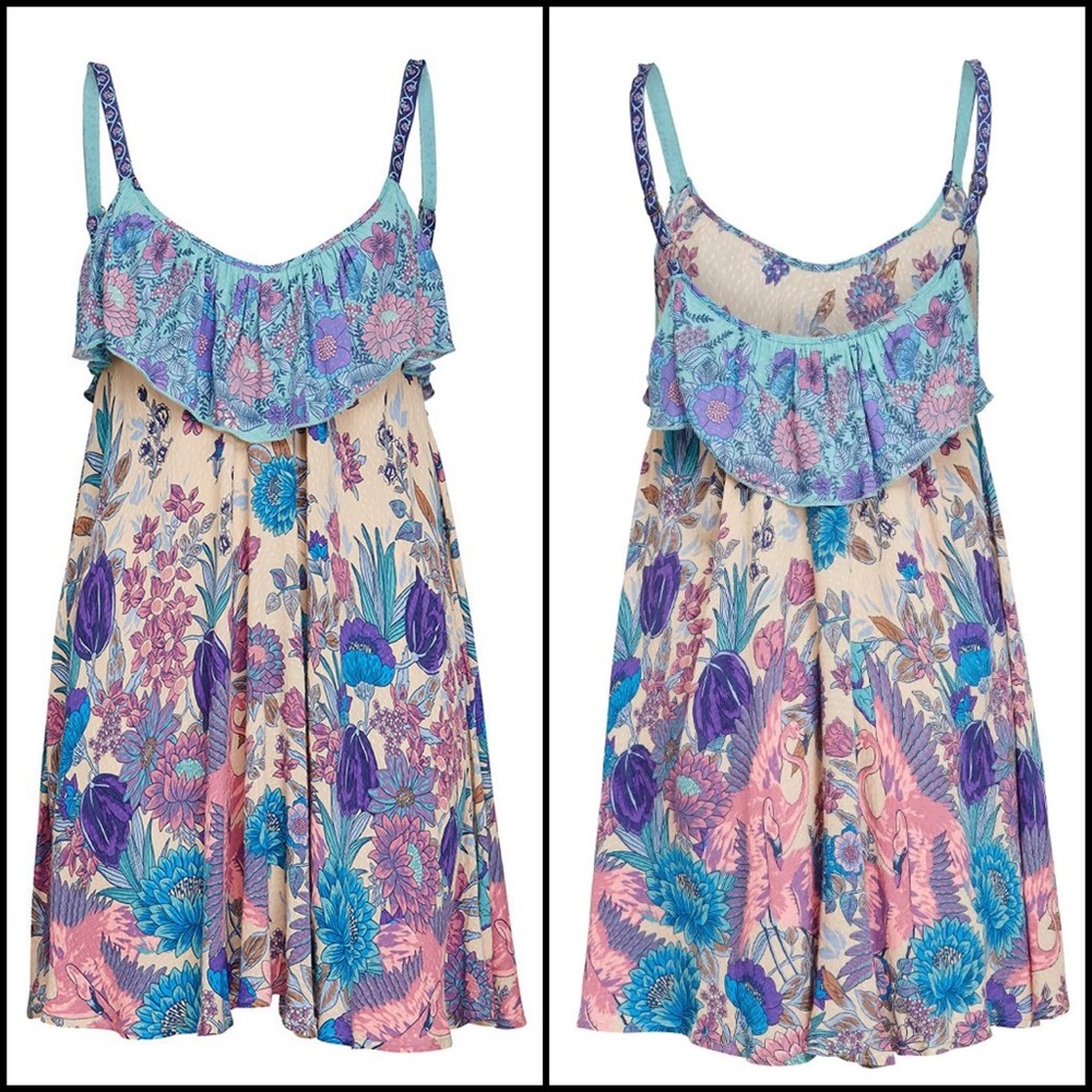 EUC Spell & the Gypsy Collective Mermaid Print Siren Song Mini Dress